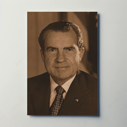 Richard Nixon 37th President Sepia Photo