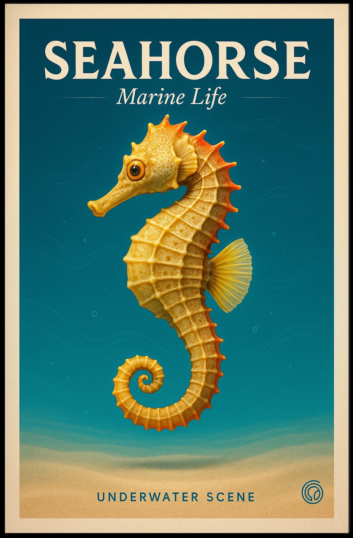 Seahorse Marine Life Poster