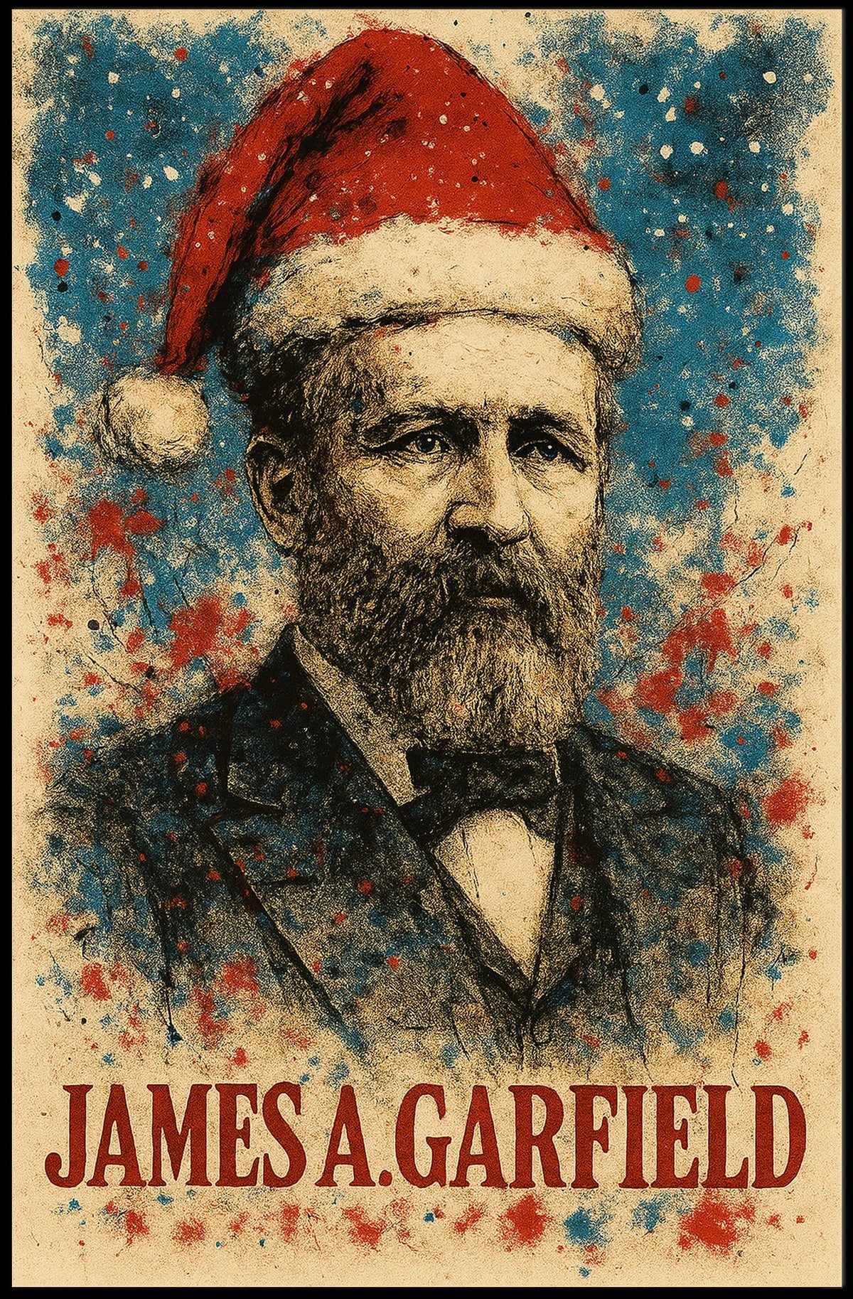James A. Garfield 20th President of the United States Christmas SeriesPoster