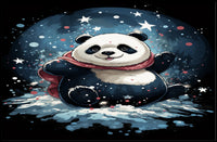 Starry Night Panda Poster