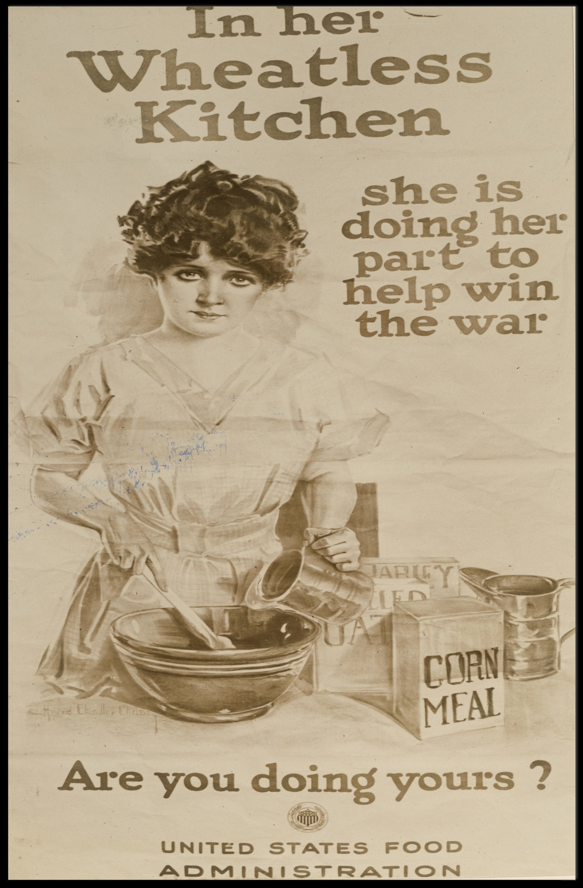 Wartime Food Conservation Vintage Patriotic Propaganda Poster