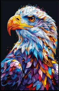 Vibrant Eagle Portrait Poster