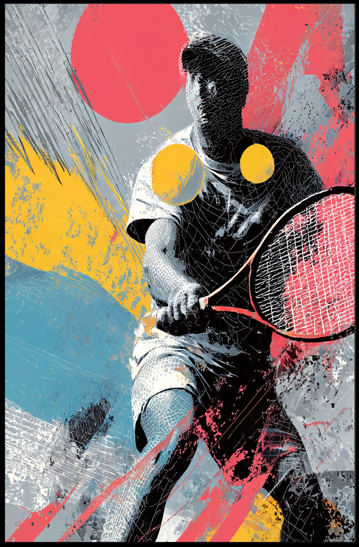 Dynamic Tennis Art Poster