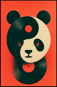 Yin-Yang Panda Vinyl Poster