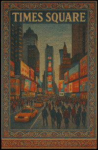 Times Square Tapestry Poster