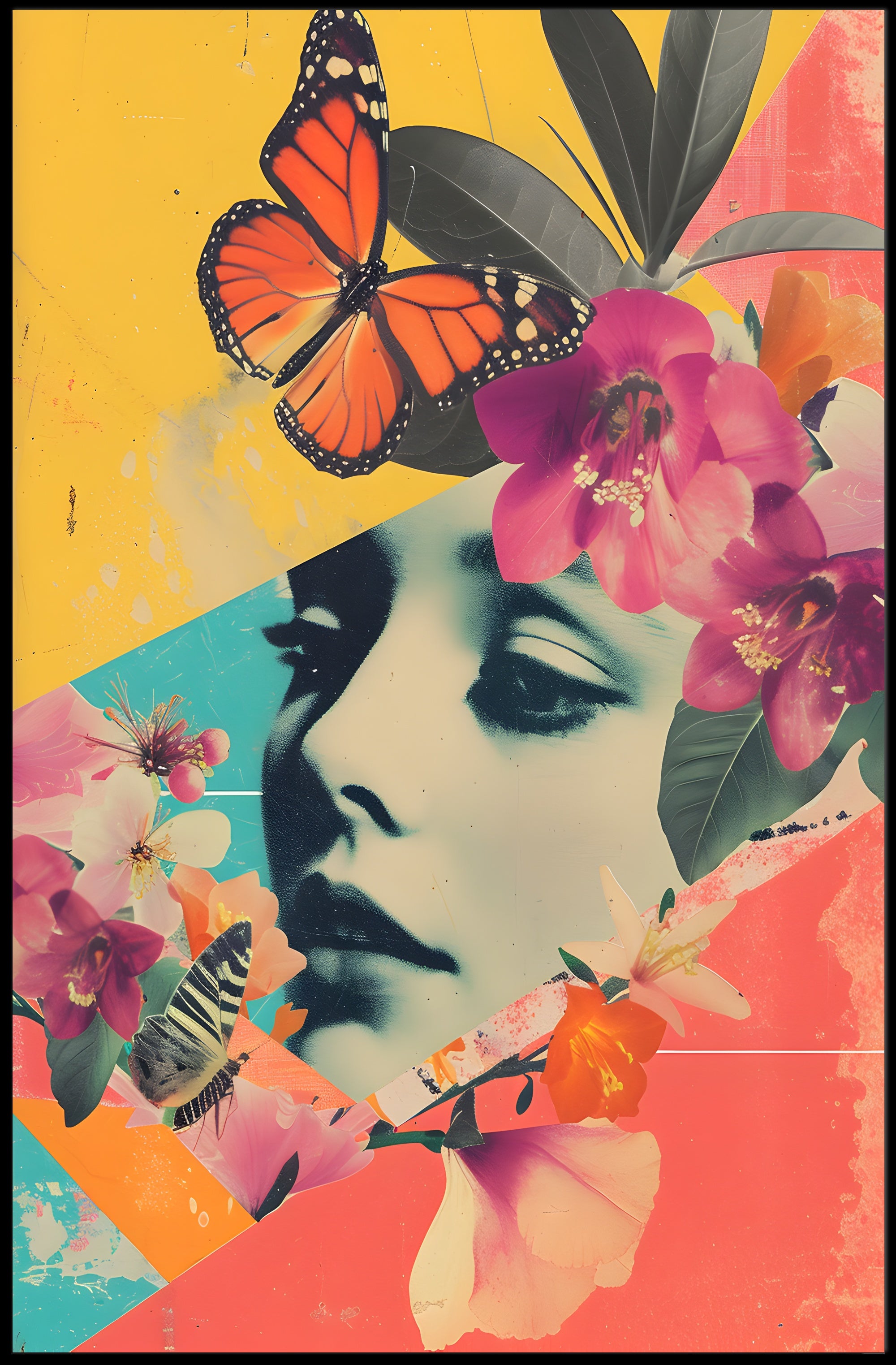 Floral Dreamscape Poster Vintage Botanical Wall Art