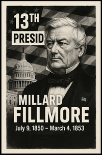 Millard Fillmore 13th President of the United States Digital Montaje Poster