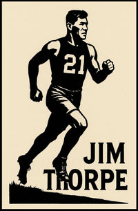 Jim Thorpe Legendary Athlete Poster