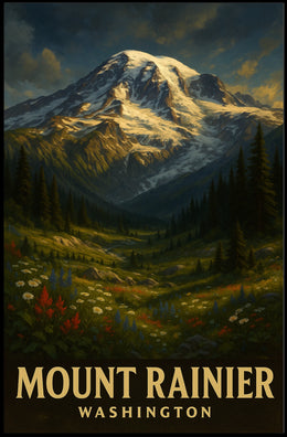 Majestic Mount Rainier Poster