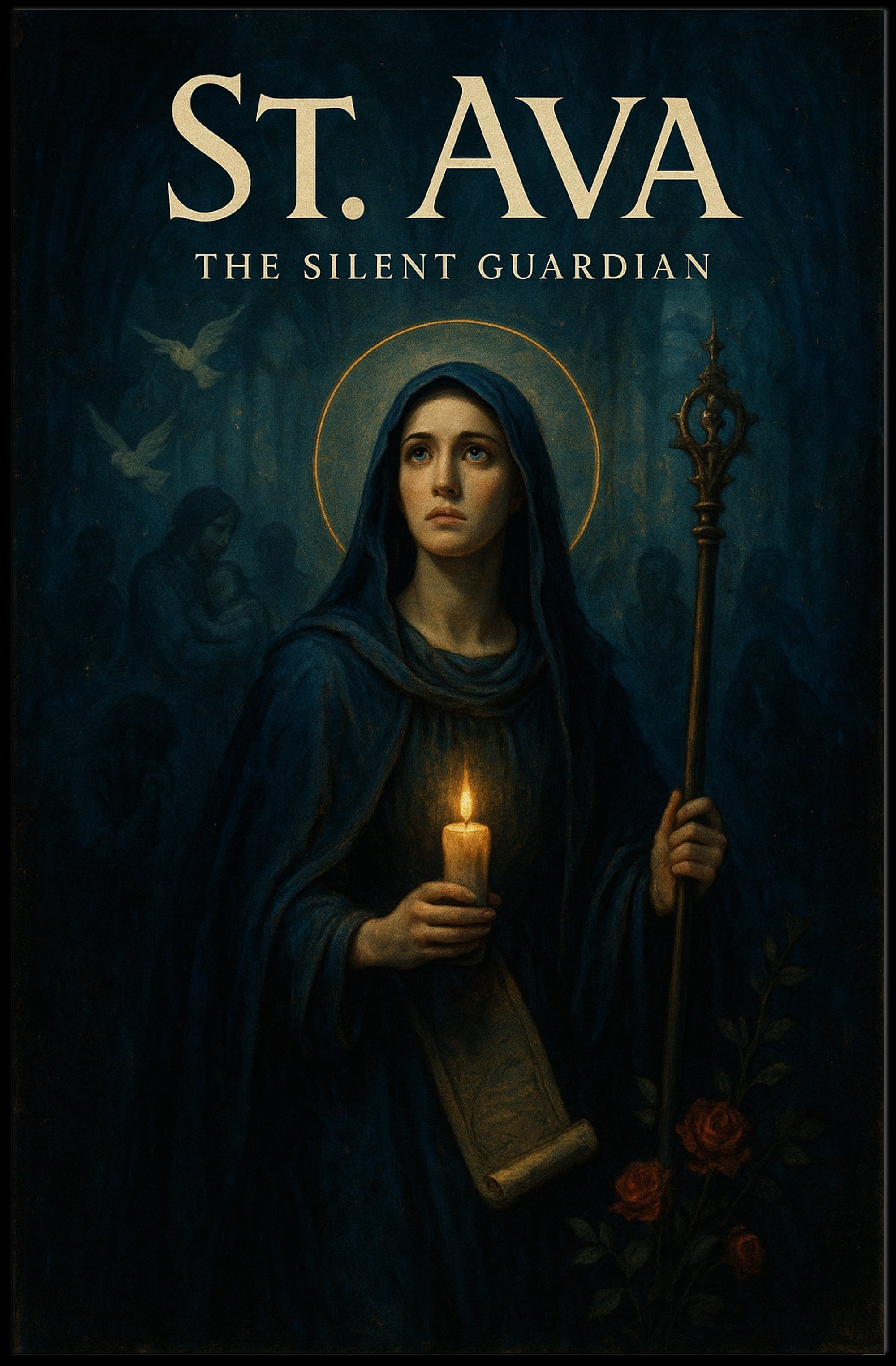 St. Ava Silent Guardian Poster Vintage Wall Art