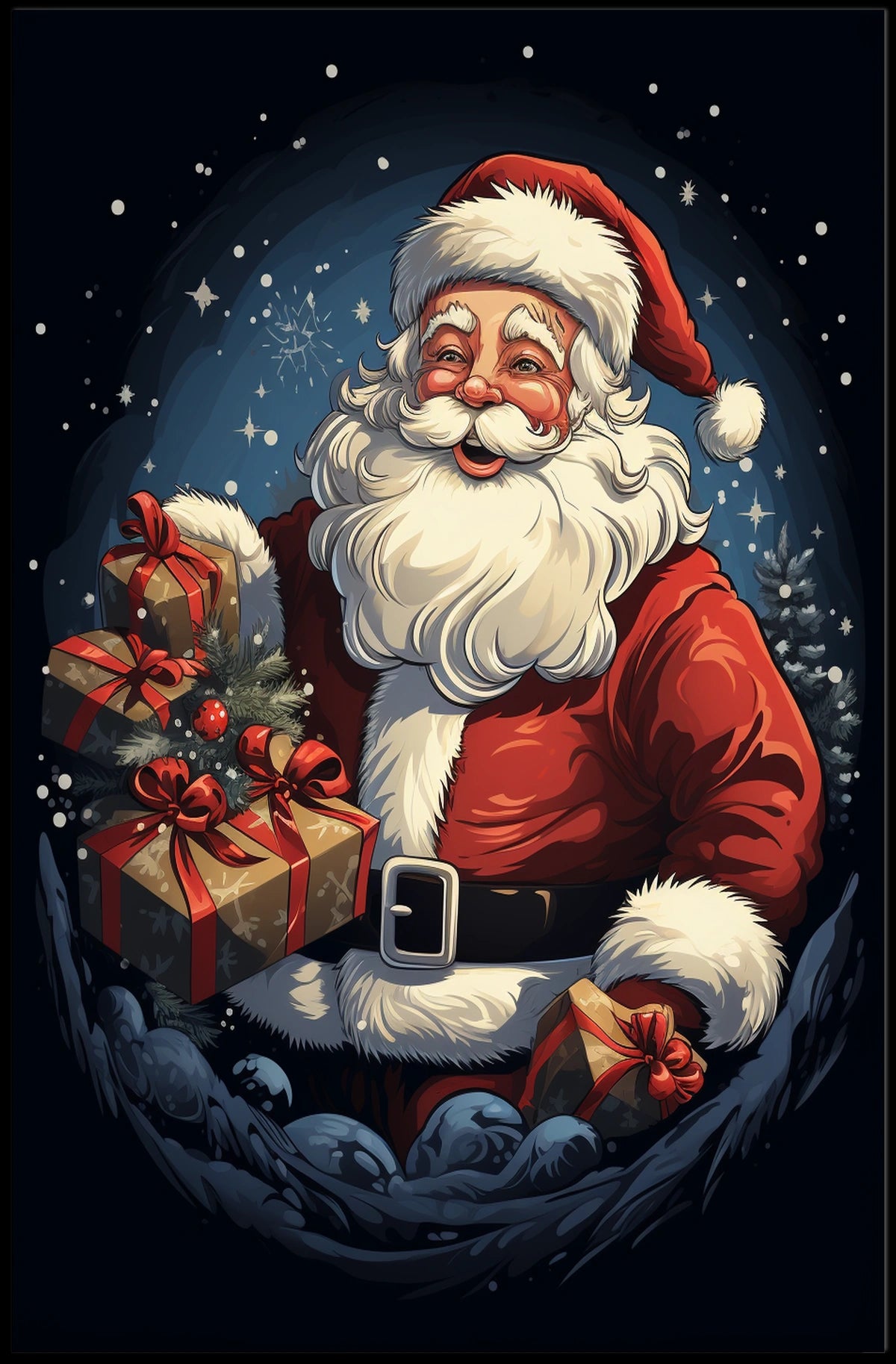 Santa Claus Holiday Cheer Poster