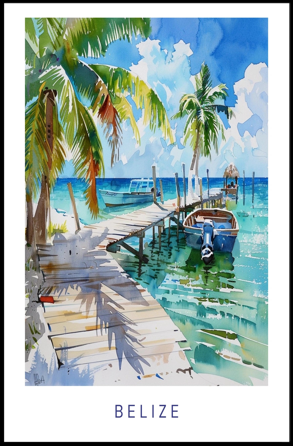 Tropical Serenity In Belize Poster