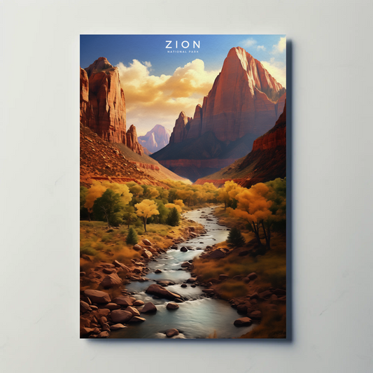 Zion National Park Travel Poster