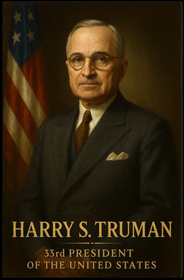 Harry S. Truman Portrait, Dignified Historical or Presidential Poster
