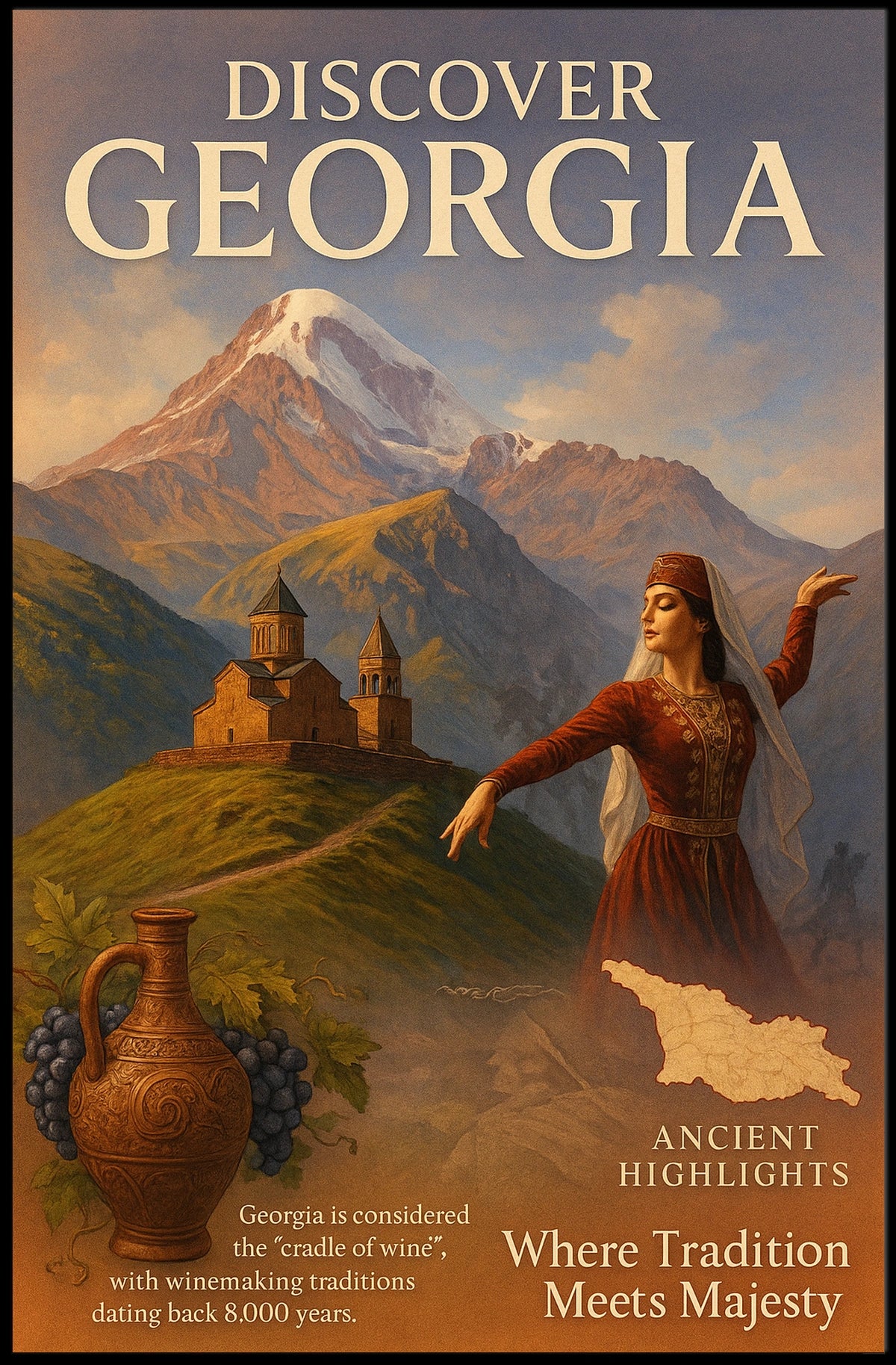 Discover Georgia Where Tradition Meets Poster