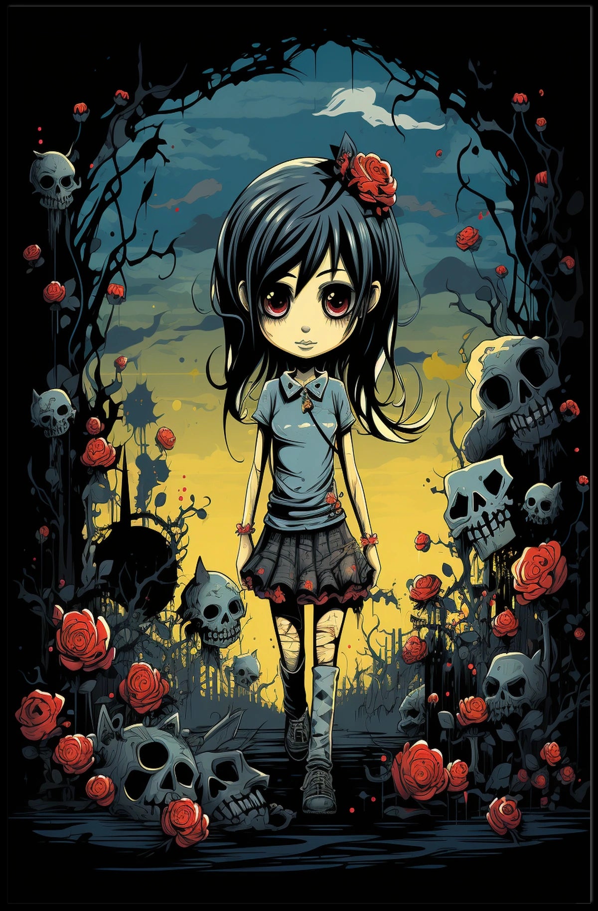 Gothic Garden Stroll Poster