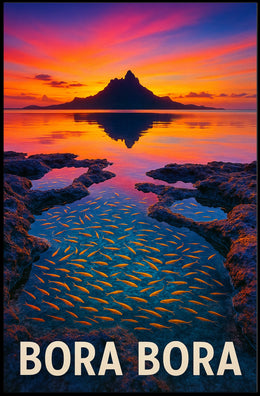 Bora Bora Sunset Poster