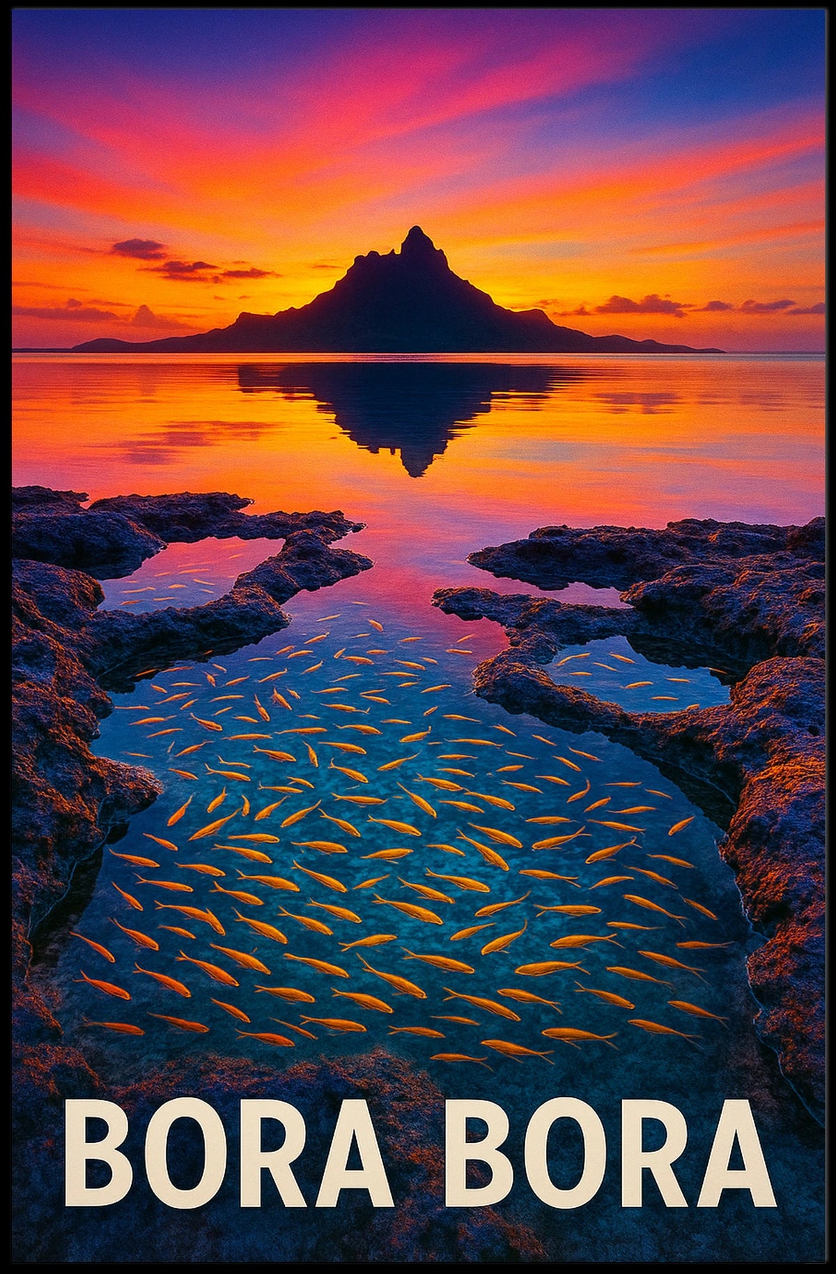 Bora Bora Sunset Poster