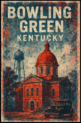 Bowling Green Kentucky Cityscape Photography Poster