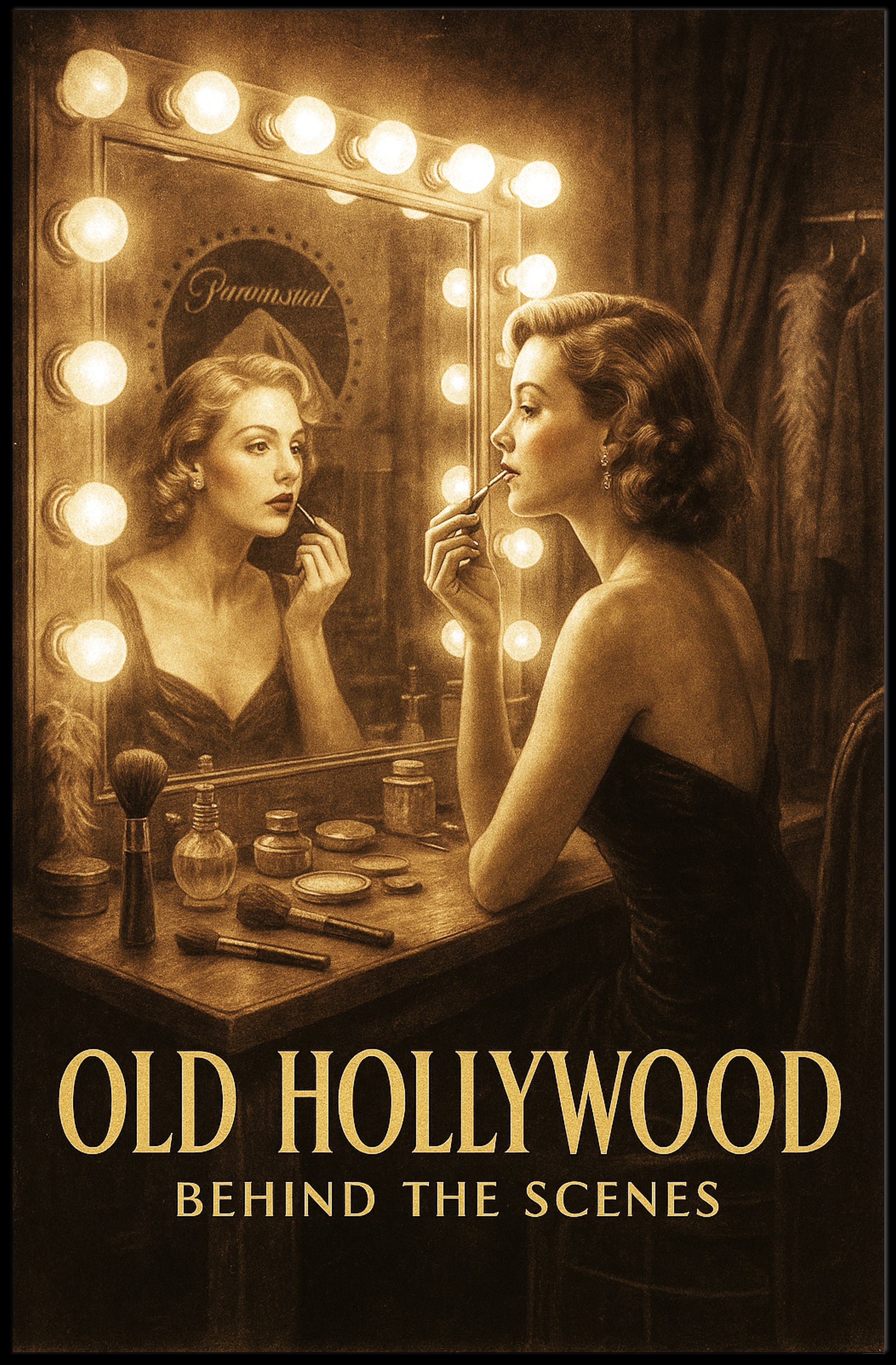 Old Hollywood Behind the Scenes Poster PosterGoat
