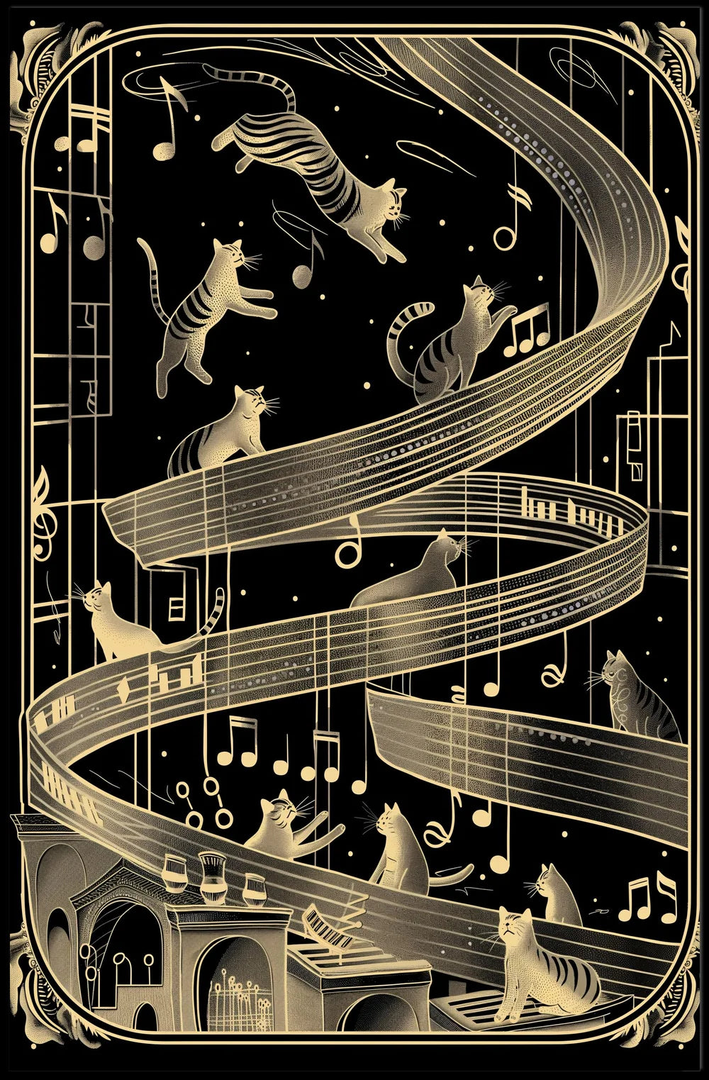 Futuristic Cityscape Art Poster