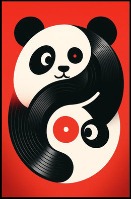 Yin-Yang Panda Vinyl Poster