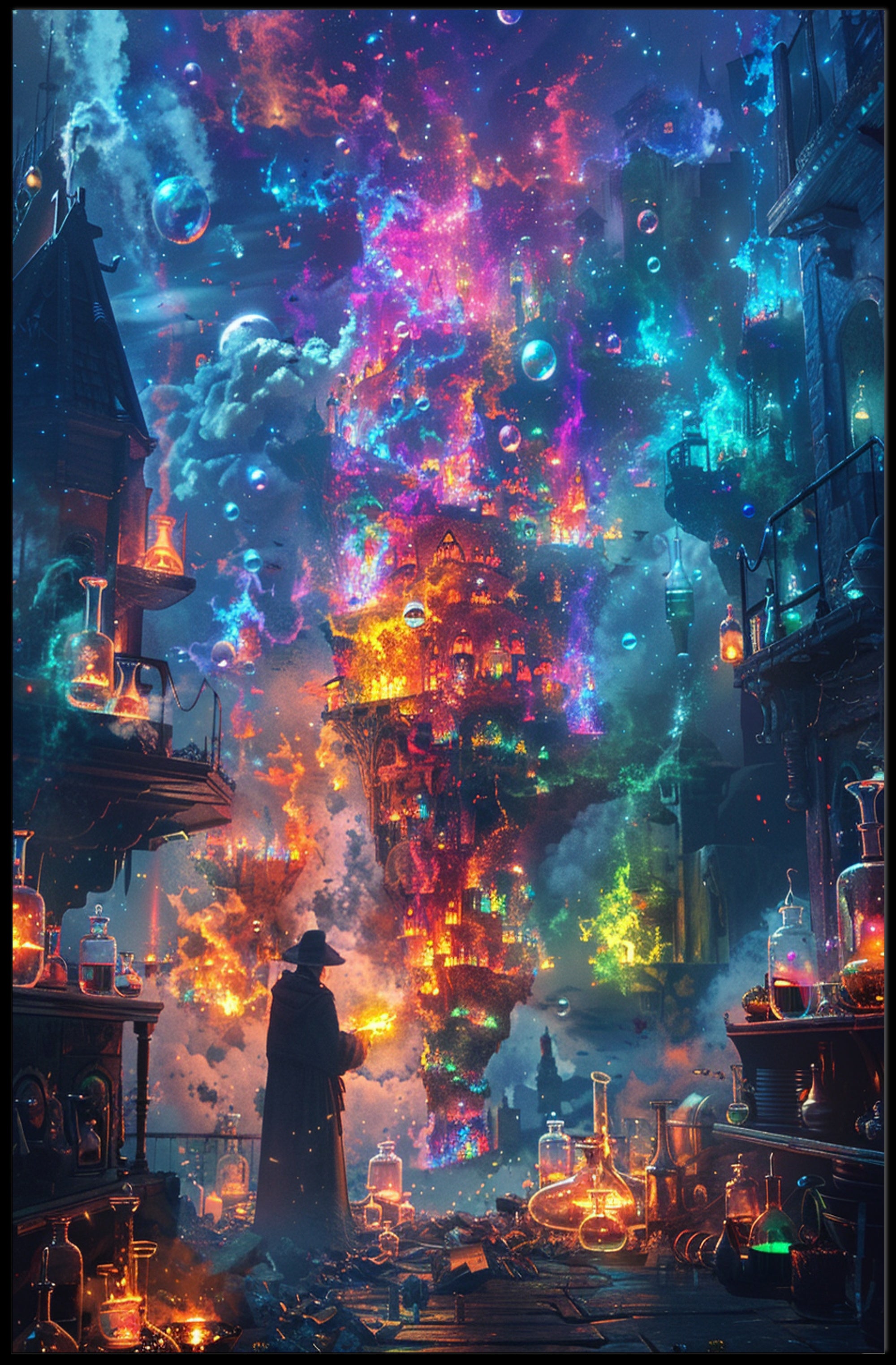 Enchanted Alchemist's Realm: Mystical Fantasy Poster PosterGoat