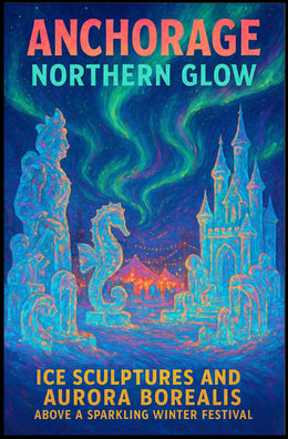 Anchorage Northern Glow Poster