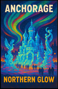Anchorage Northern Glow Poster