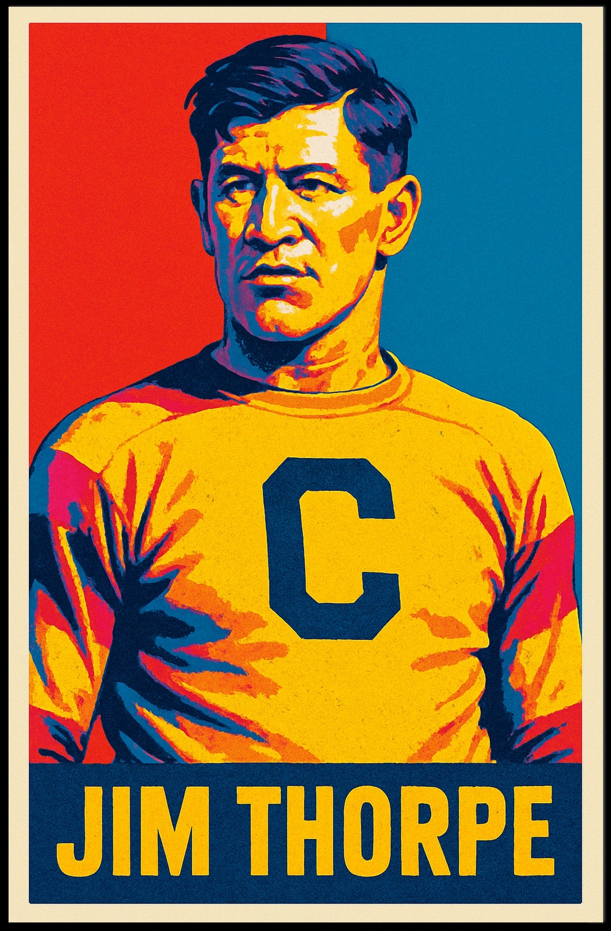 Jim Thorpe Iconic Athlete Poster