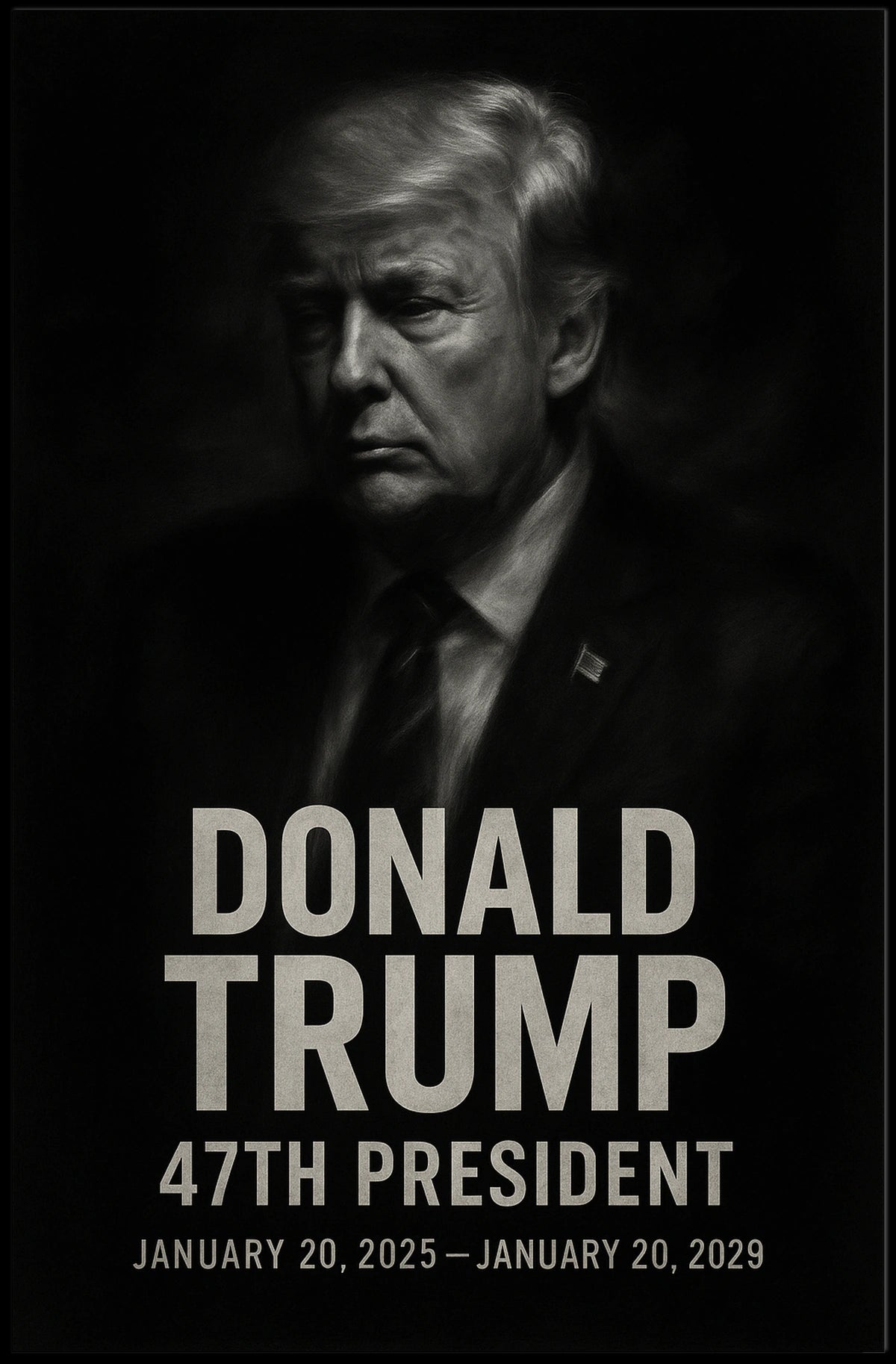 Trump Contemplative Leader Collectors Cinematic Poster