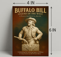 Buffalo Bill Marble Statue Poster Vintage Wall Art