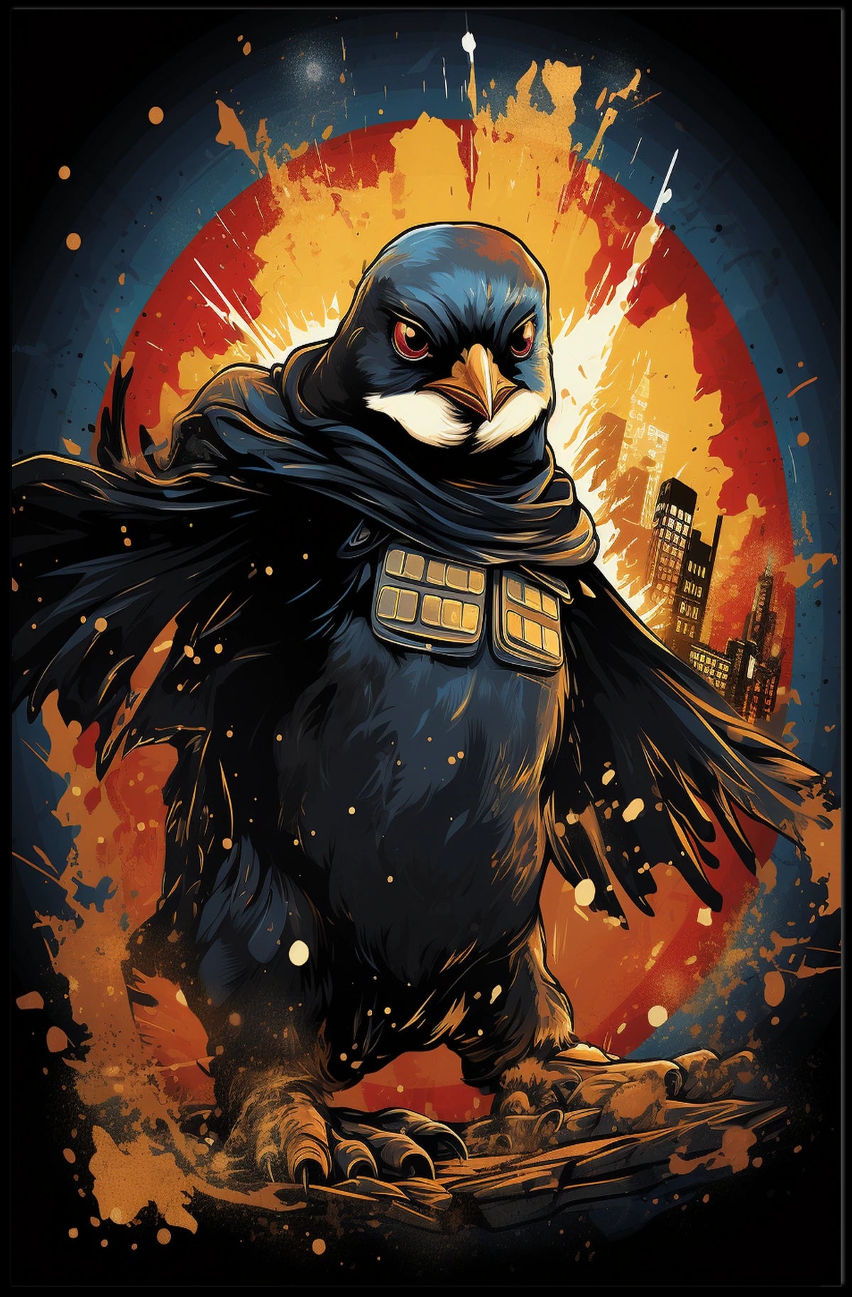 Raven Hero Tactical Adventure Art Poster