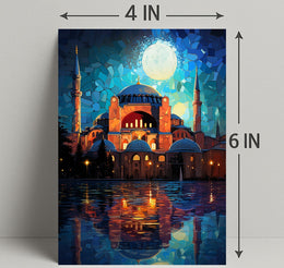 Moonlit Reflections Of Architectural Poster