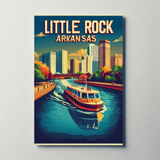 Little Rock Arkansas Vintage Poster