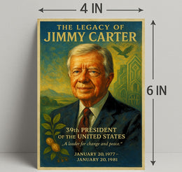 Jimmy Carter 39th President Wall Art Print PosterGoat