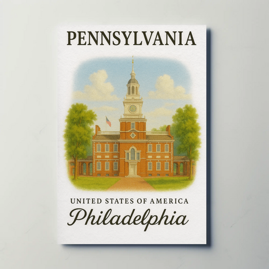 Pennsylvania, Philadelphia Signature Series Vintage Travel Poster