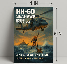 HH60 Seahawk  Any Sea at Any Time Poster PosterGoat