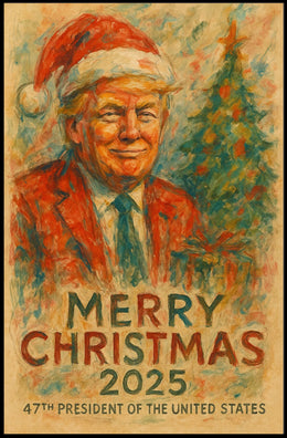 Christmas Cheer with Stylish Santa in Festive Poster