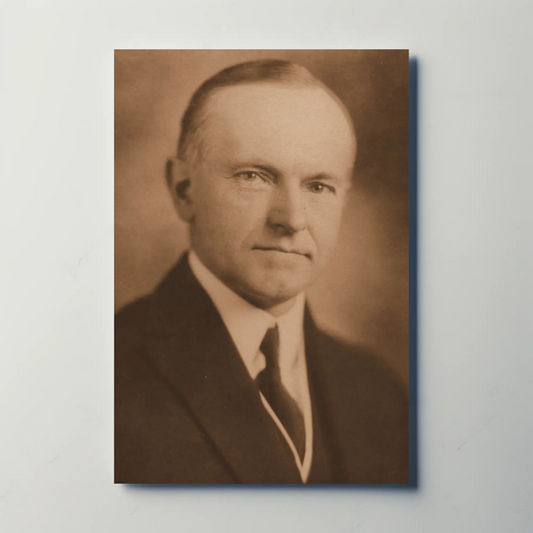 Calvin Coolidge 30th President Sepia Photo