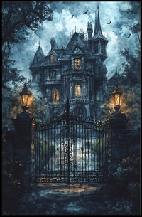 Haunted Mansion At Dusk Poster