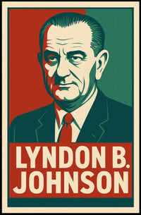 Lyndon Johnson Presidential Portrait Photography Poster
