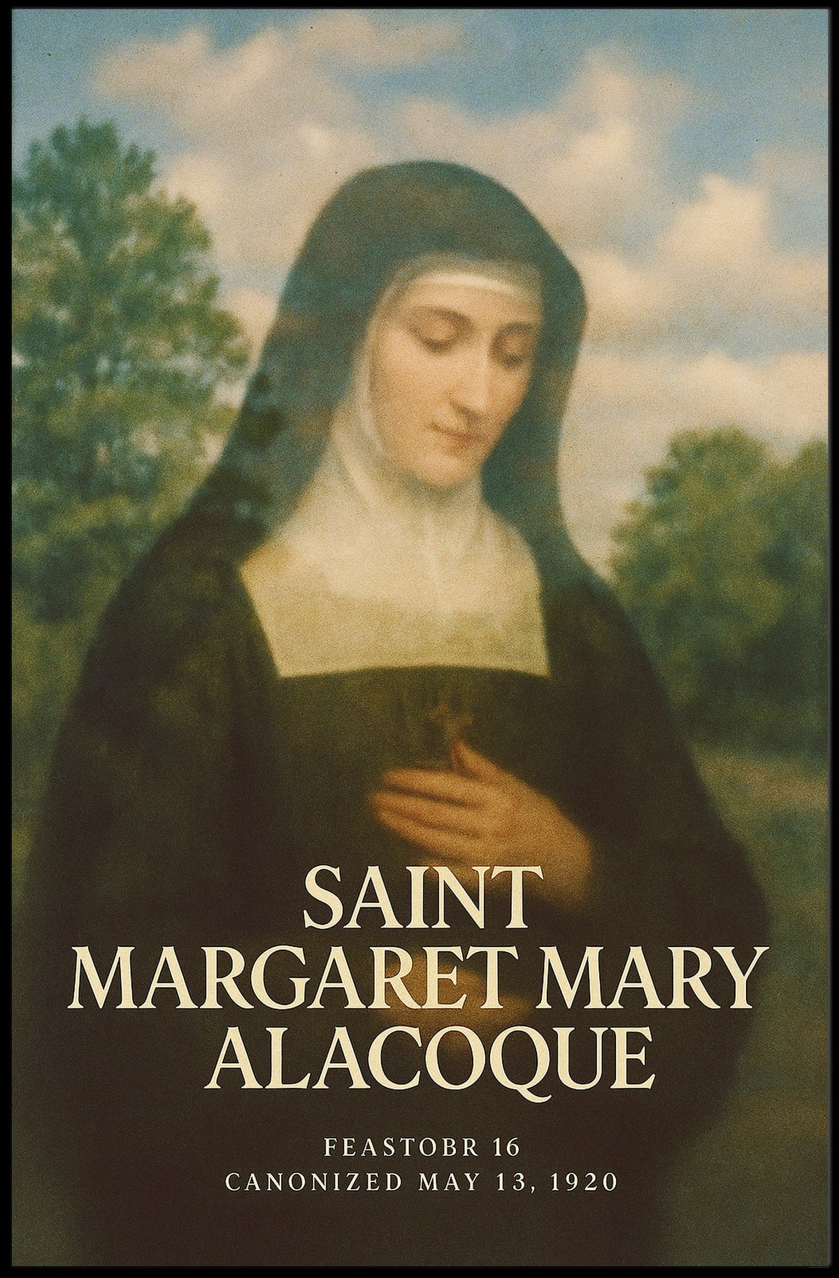 Saint Margaret Mary Alacoque Poster
