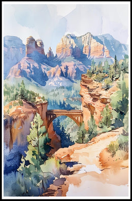 Serene Mountain Landscape Poster PosterGoat