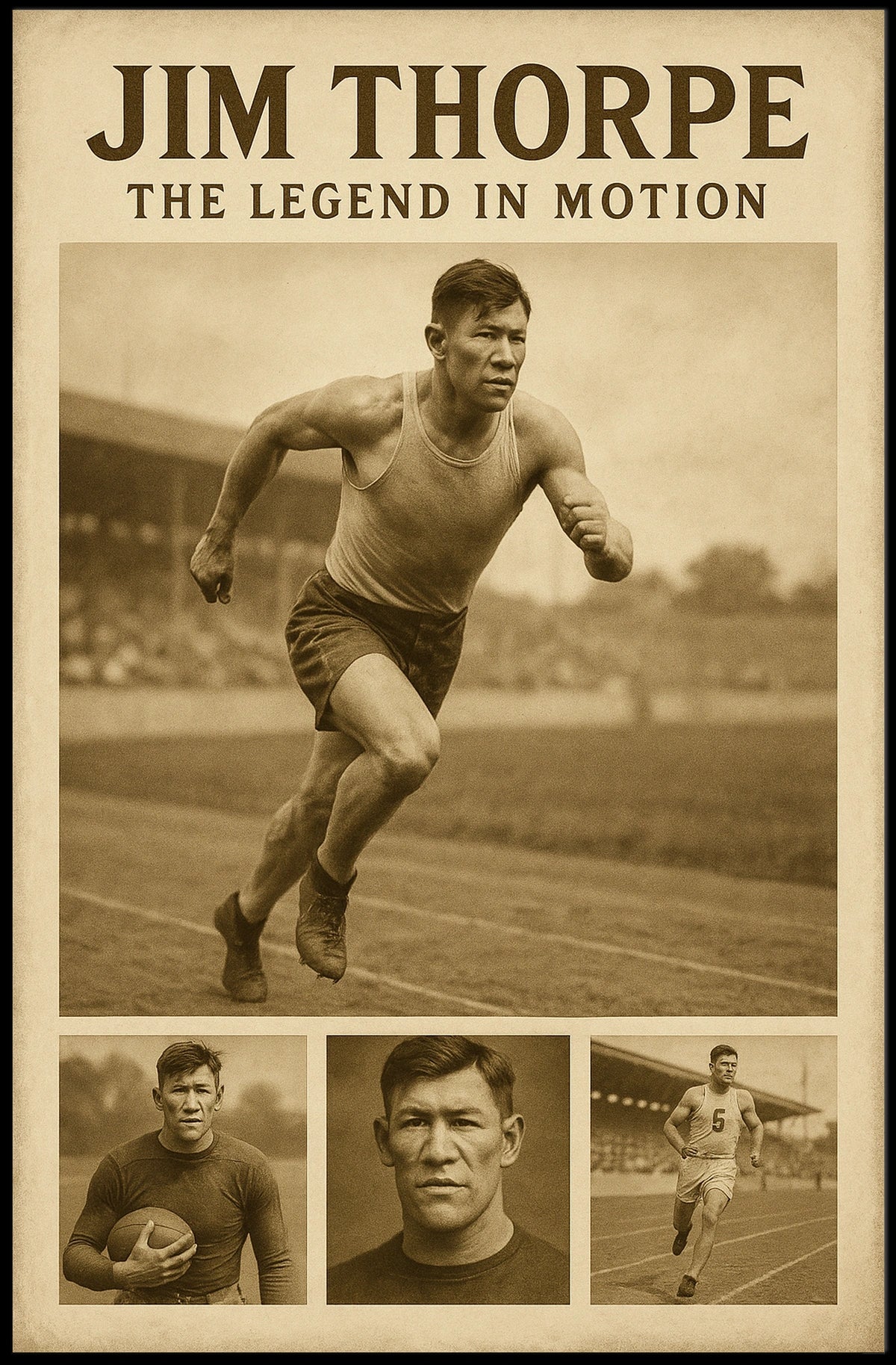 Jim Thorpe The Legend in Motion Jim Thorpe Poster
