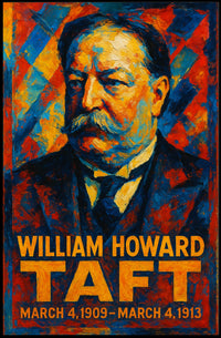 William Howard Taft 27th President of the United States Glitch Hop Art Poster