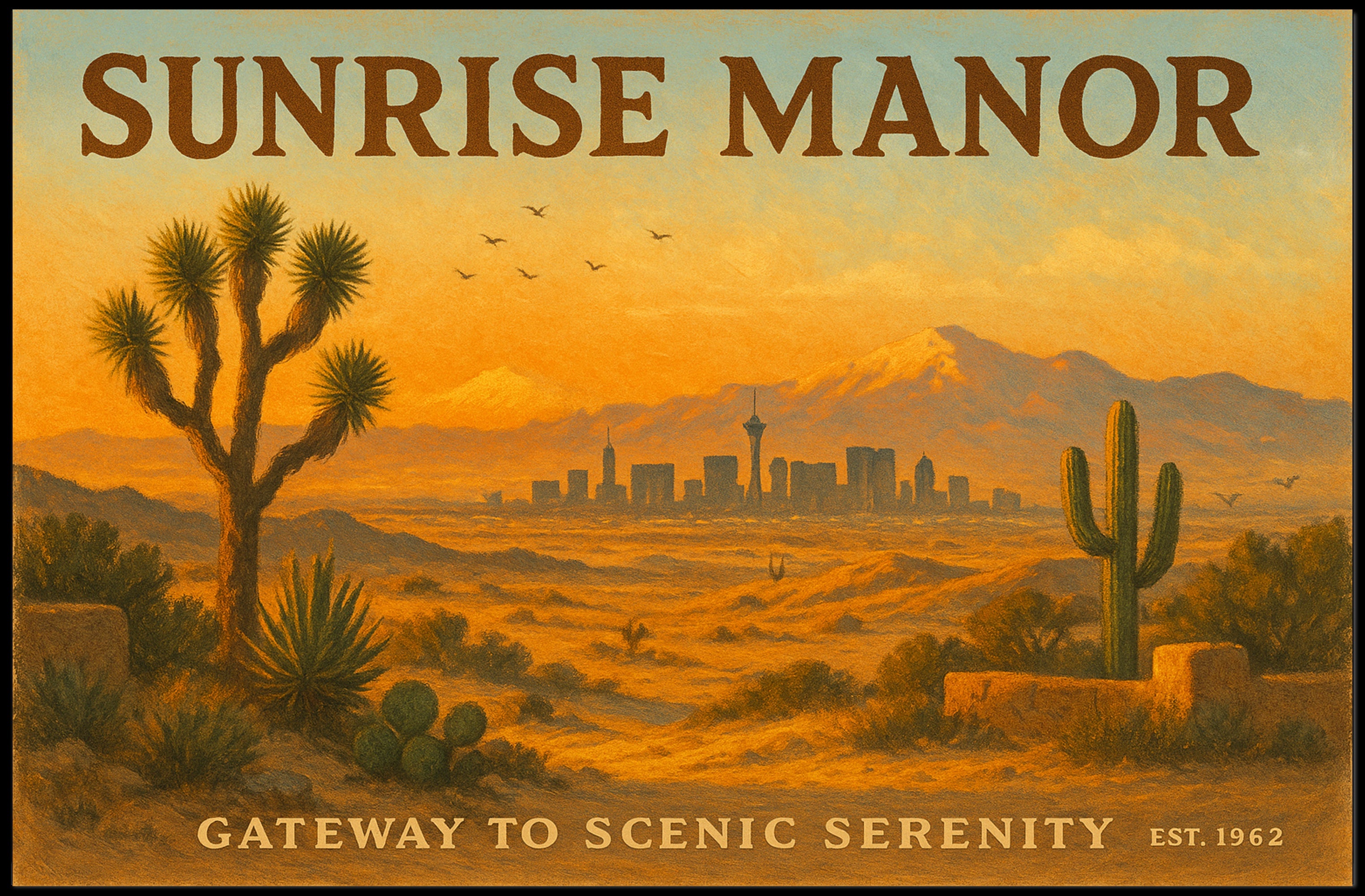 Sunrise Manor Scenic Serenity Travel Poster