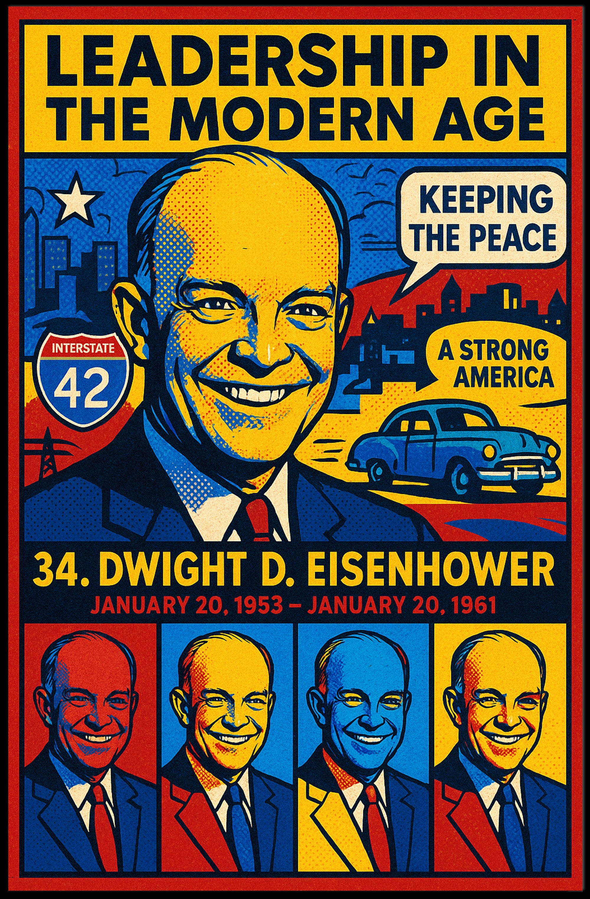 Dwight D. Eisenhower 34th President Poster PosterGoat