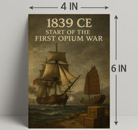 1839 CE First Opium War Historical Poster Print PosterGoat