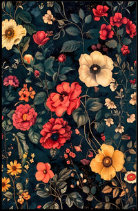Enchanting Floral Symphony Wall Art Print